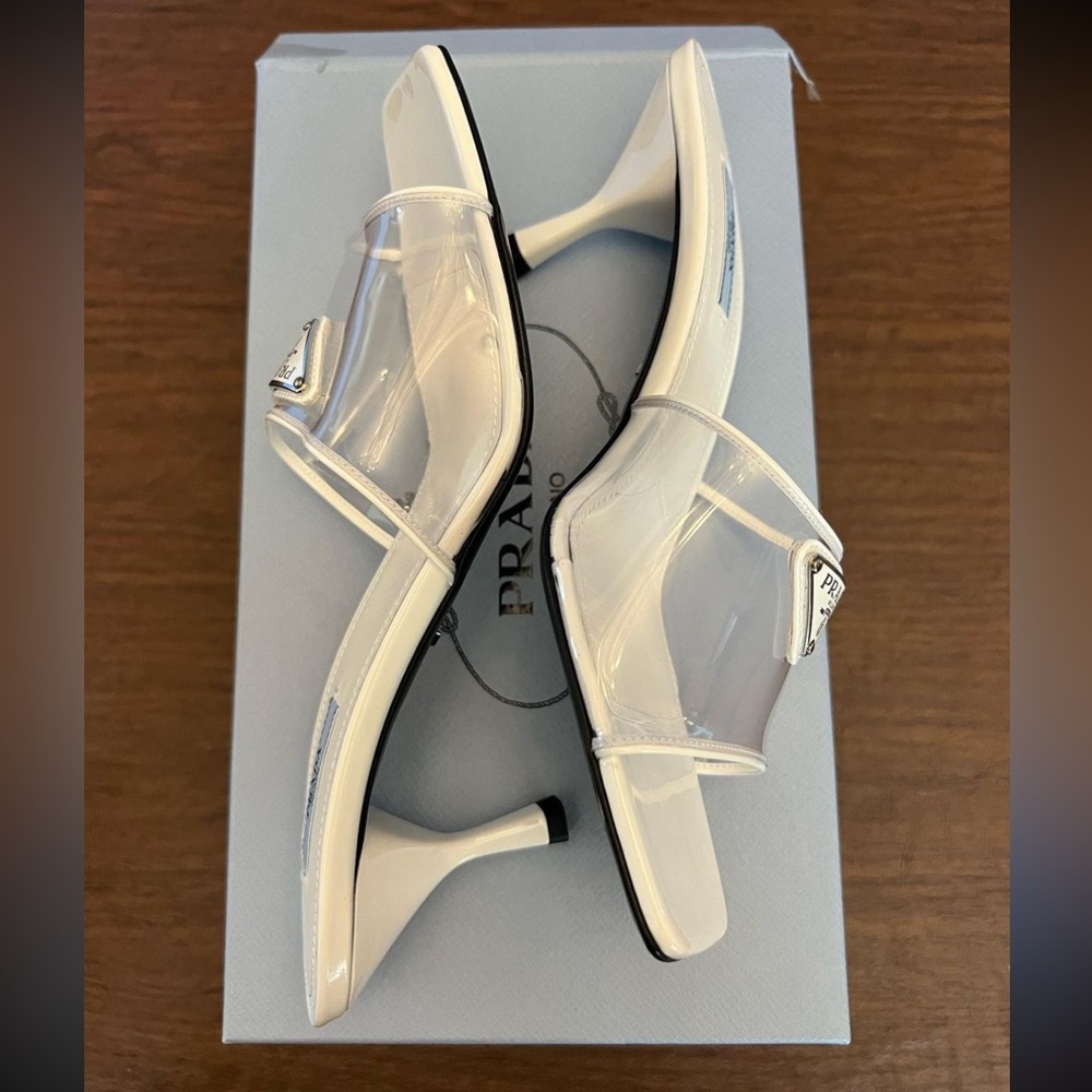 Prada Plexiglas 65mm Mule Sandals - Picture 3 of 6